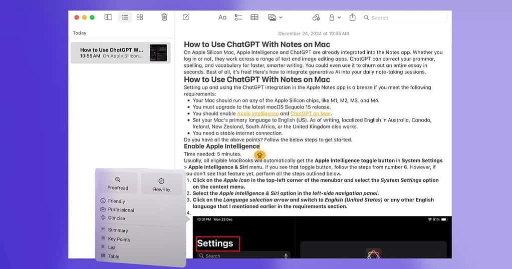 如何在Mac上使用带有Notes的ChatGPT