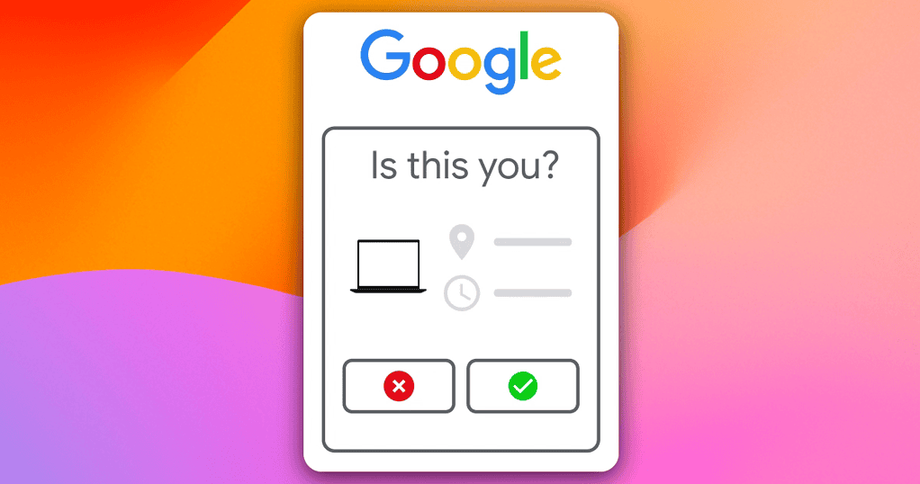 Google two-step verification prompt