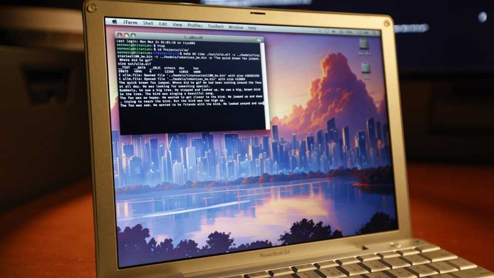 老骥伏枥：Powerbook G4 也能运行大语言模型，只不过有点慢