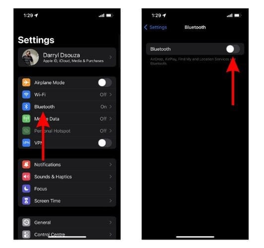 Disable Bluetooth