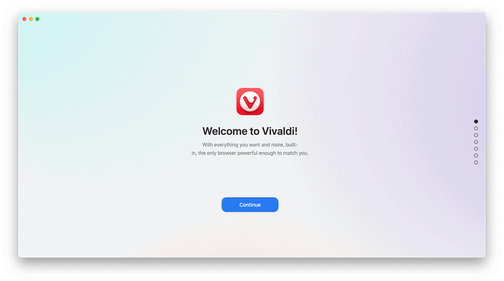 macos 上的 vivaldi 浏览器截图