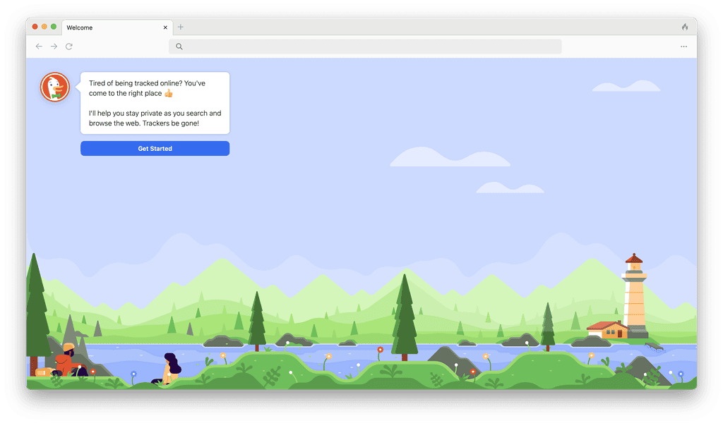 macos 上 duckduckgo 浏览器截图