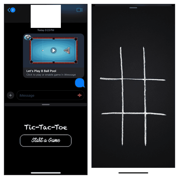 tic tac toe iMessage game