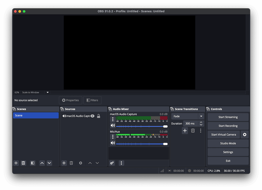 OBS Studio应用截图