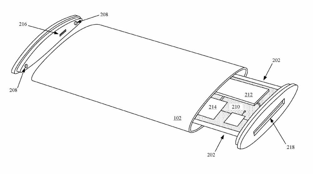 The patent also describes methods of manufacturing the wraparound display