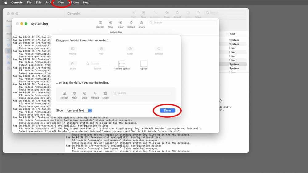 在 macOS 的控制台中自定义日志窗口
