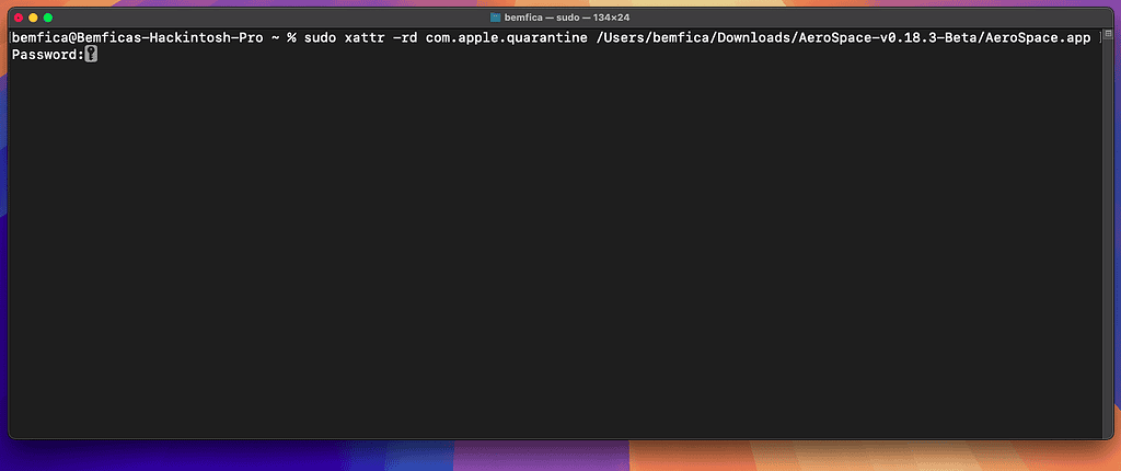 macOS bypass Gatekeeper via terminal
