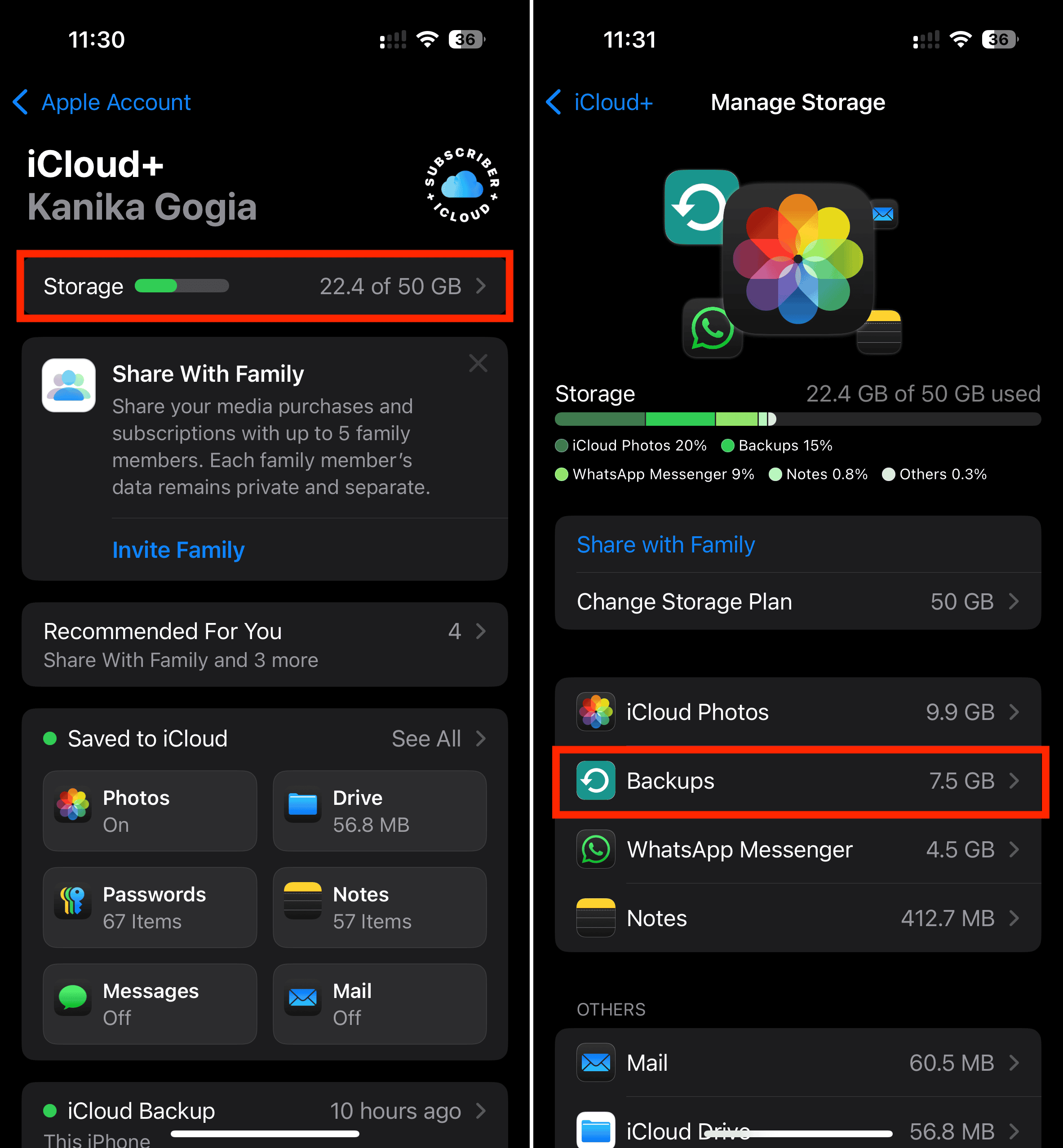 Manage iCloud Storage on iPhone