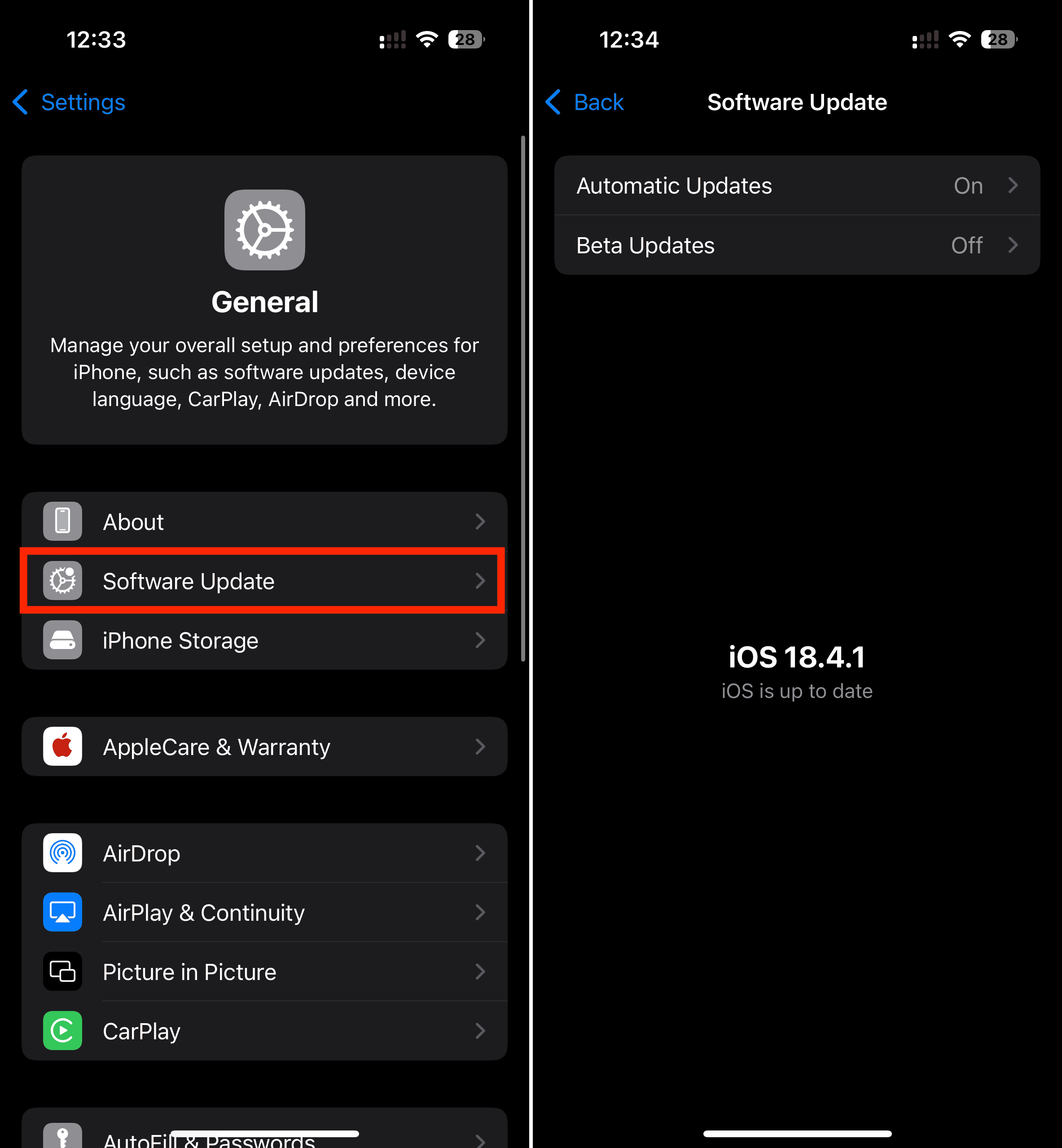 Check for iOS Updates