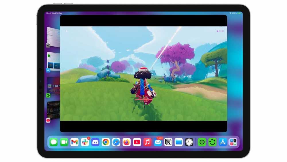 在 iPad Pro 上运行 Razer PC Remote Play 应用串流的 PC 游戏《Haste》