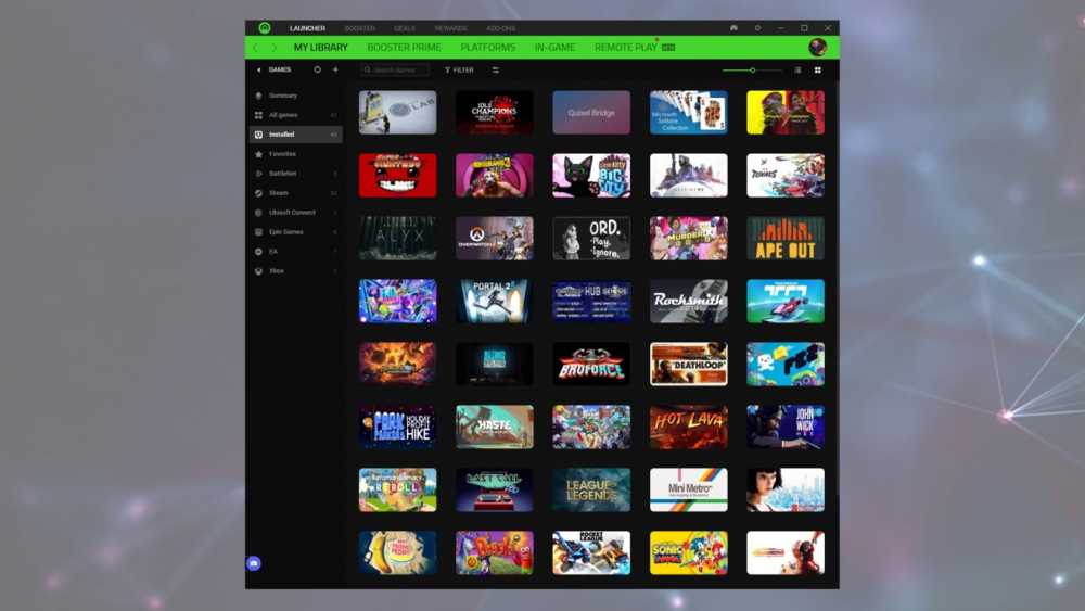 运行在 Windows 10 上的 Razer Cortex