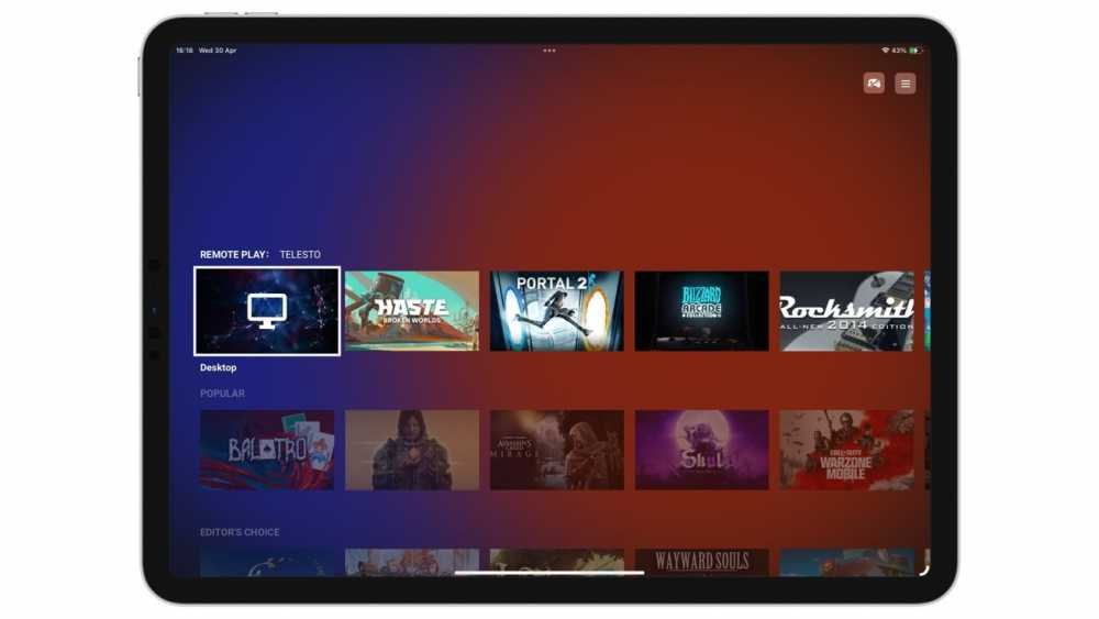 iPadOS 上的 Razer Nexus