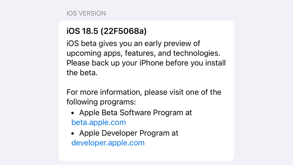 iOS 18.5