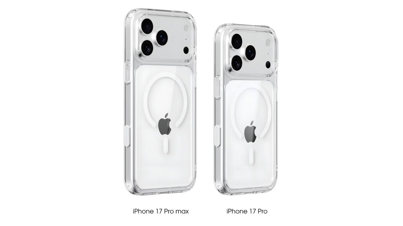 iPhone 17 Pro渲染图：MagSafe移位，苹果标志下移