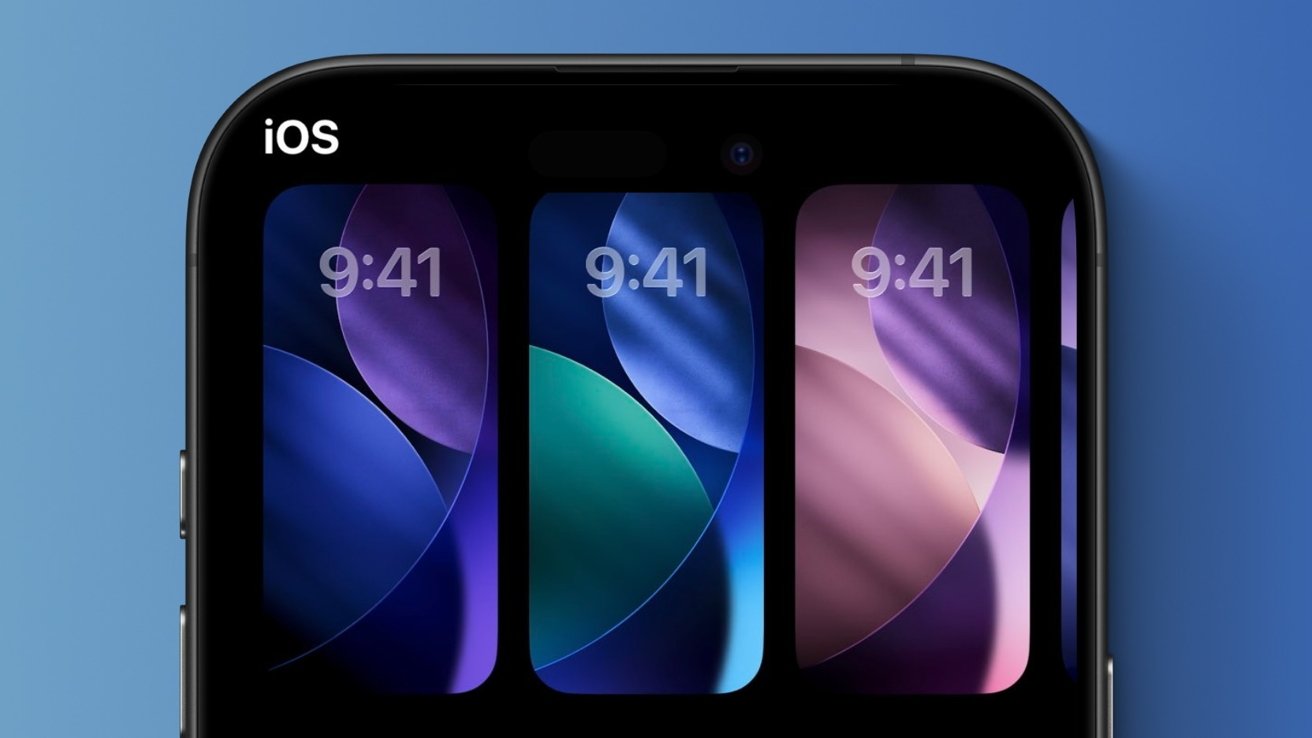 Close-up of a smartphone screen displaying three colorful circular designs with the time 9:41 in the top center.