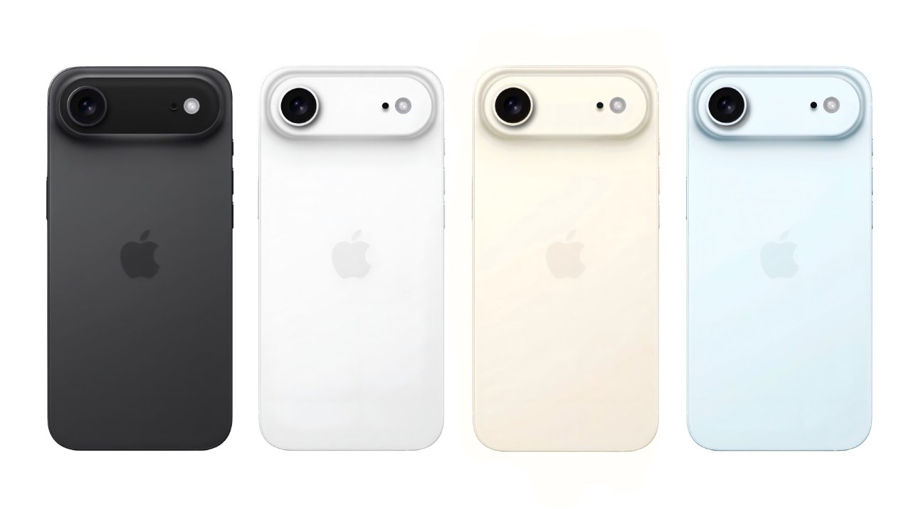 iPhone 17 Air：蓝、黑、银、金四色可选