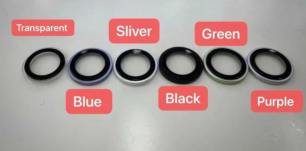 Purported lens protectors in different colors to match the iPhone 17 —  image credit: yeux1122