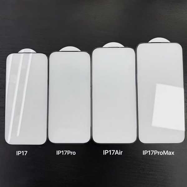 iPhone 17全系手机膜曝光：Air屏幕尺寸介于Pro和Pro Max之间