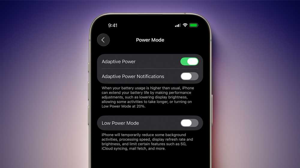 iOS 26 Adaptive Power Notifications