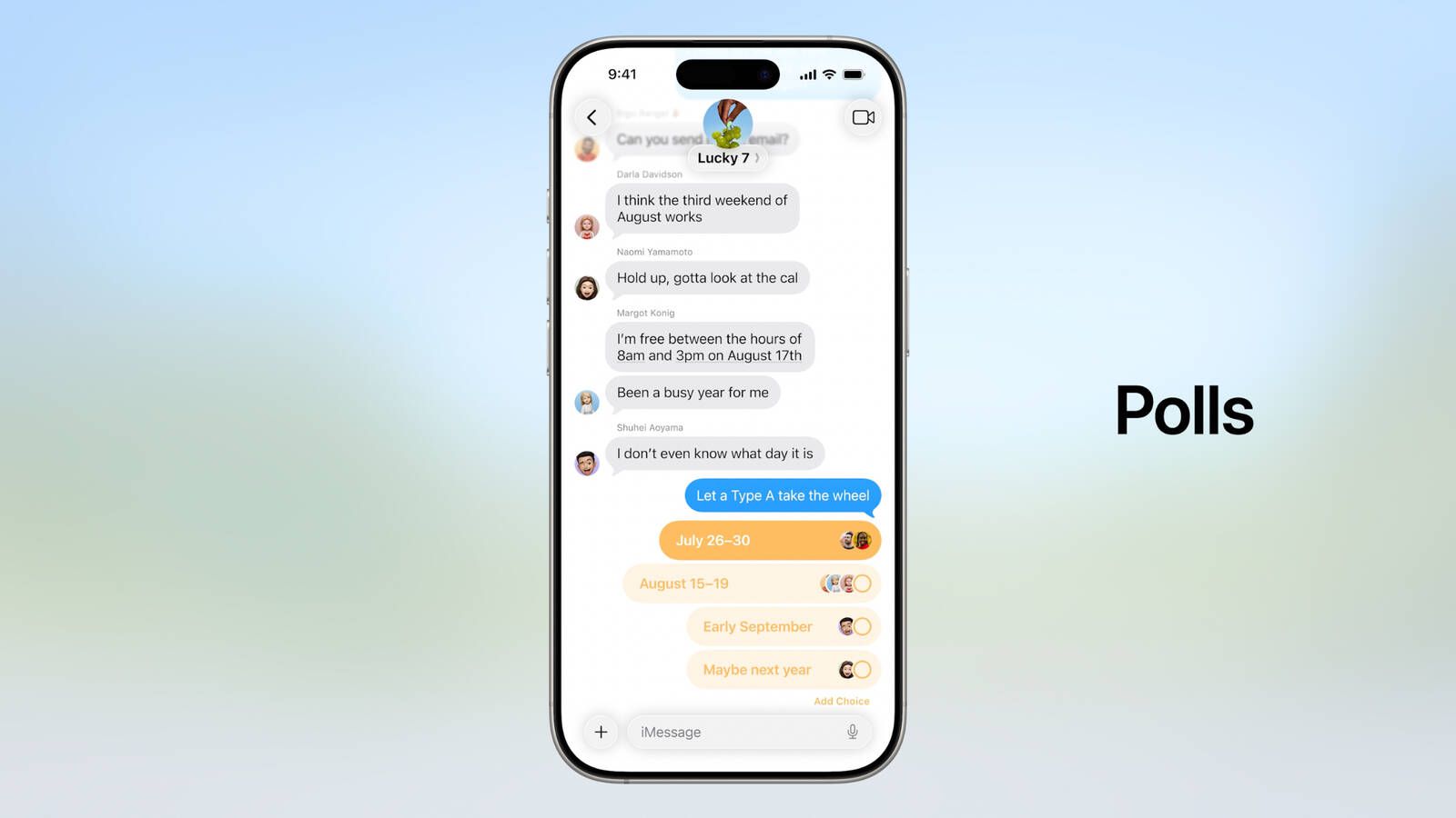 iOS 26 Messages Polls