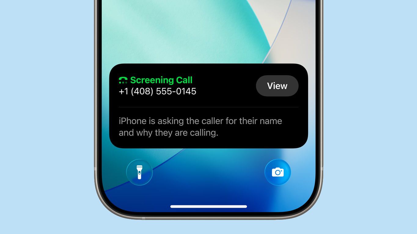 ios 26 phone app screening