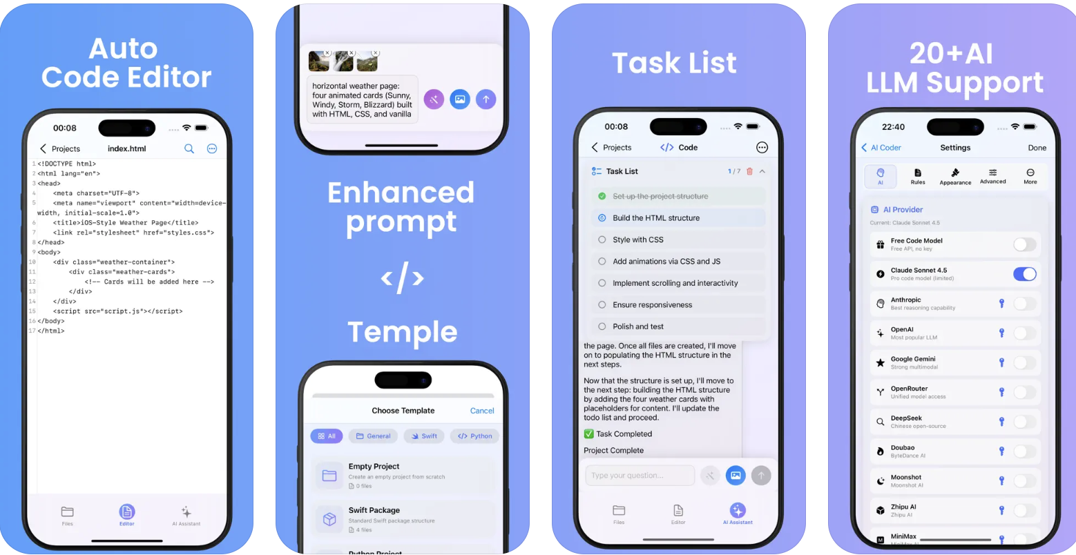iPhone / iPad 原生 AI IDE「RootCoder-Vibe Coding 」正式推出 ,开启移动编码新时代