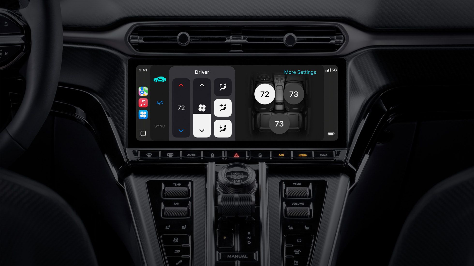 CarPlay Ultra Climate Controls