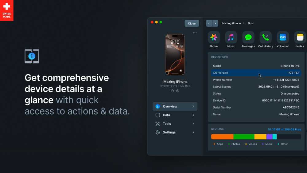 imazing device overview