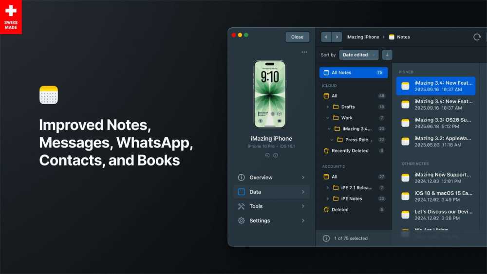 imazing notes