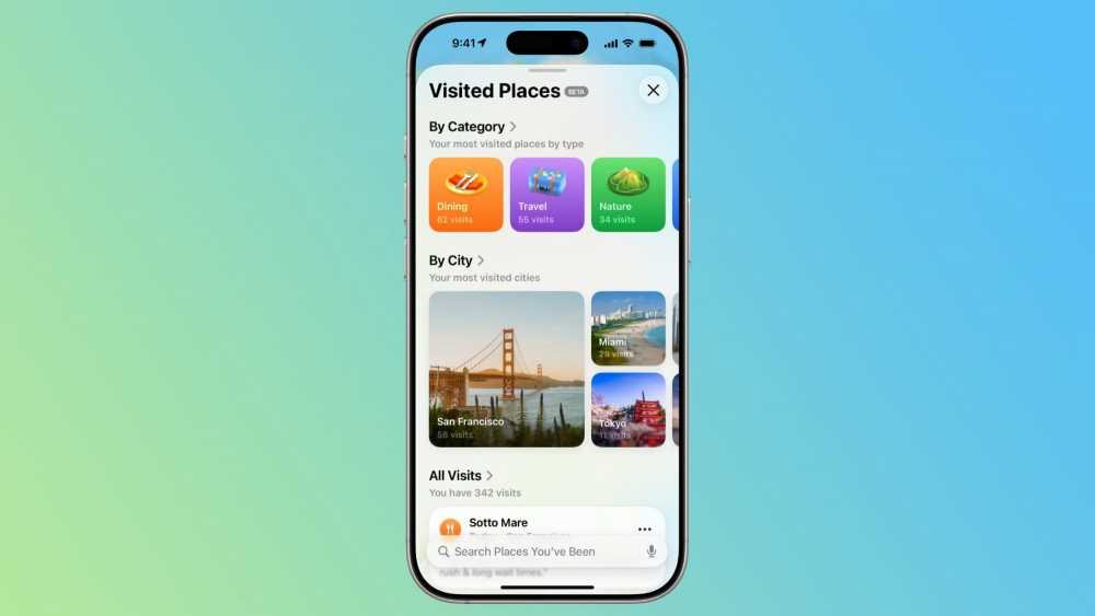 ios 26 maps app visited places overview