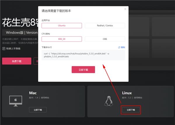 花生壳Linux客户端安装