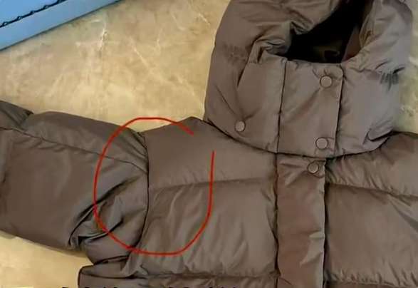 Lululemon羽绒服袖子问题细节