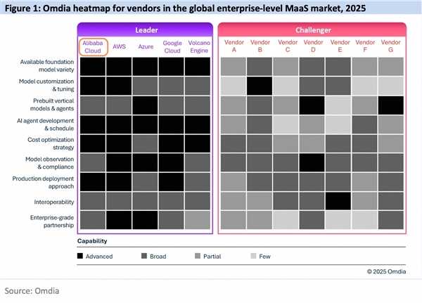 MaaS市场权威报告:阿里云获5项最高评级 为中国第一