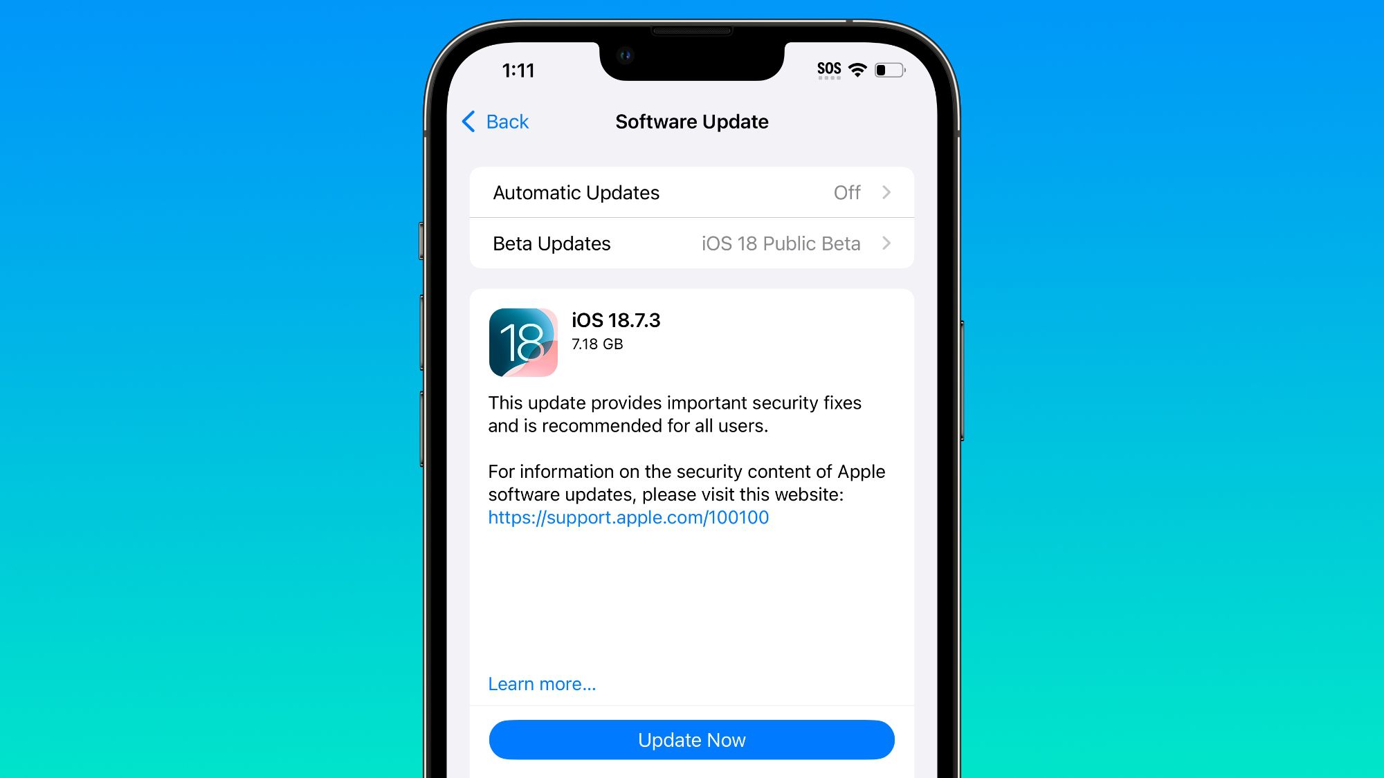 ios 18 security update