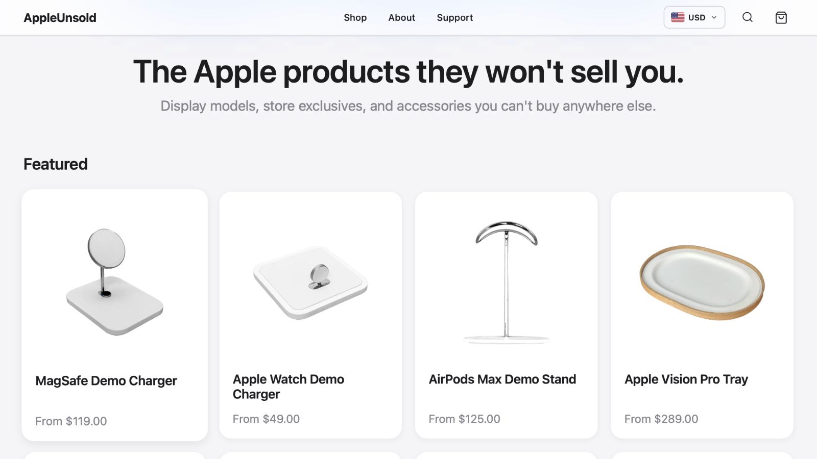 apple unsold web store