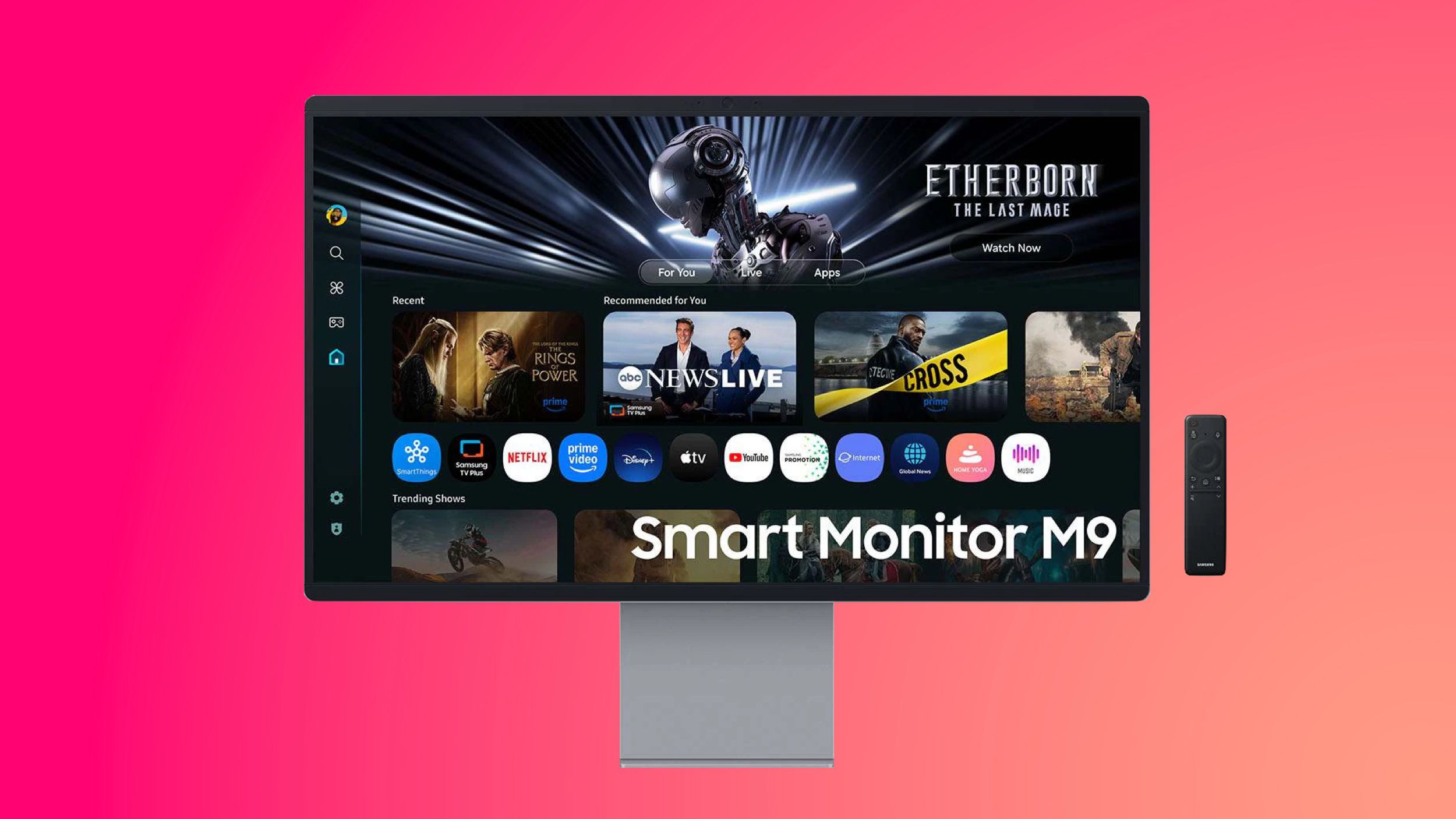 三星 Smart Monitor M8 粉色款