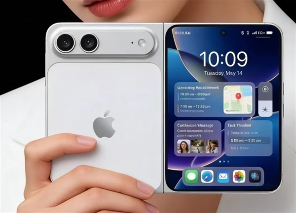 苹果折叠屏渲染图