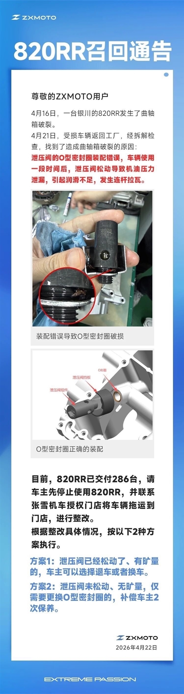 张雪机车召回夺冠后首批820RR车辆