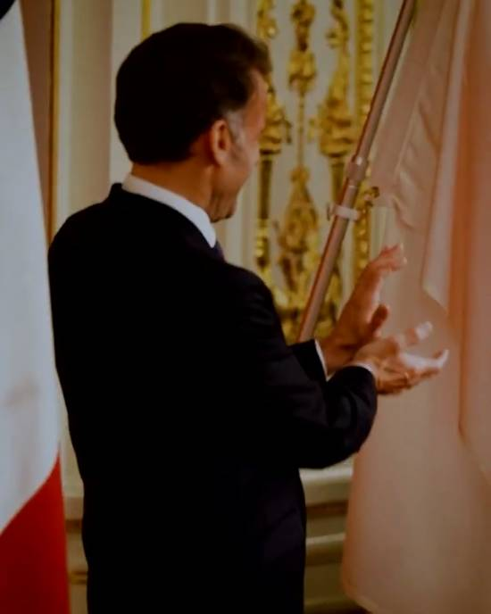 马克龙收到宫崎骏签名插画