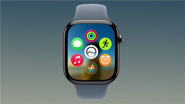 Apple Watch 上的 Siri AI 界面