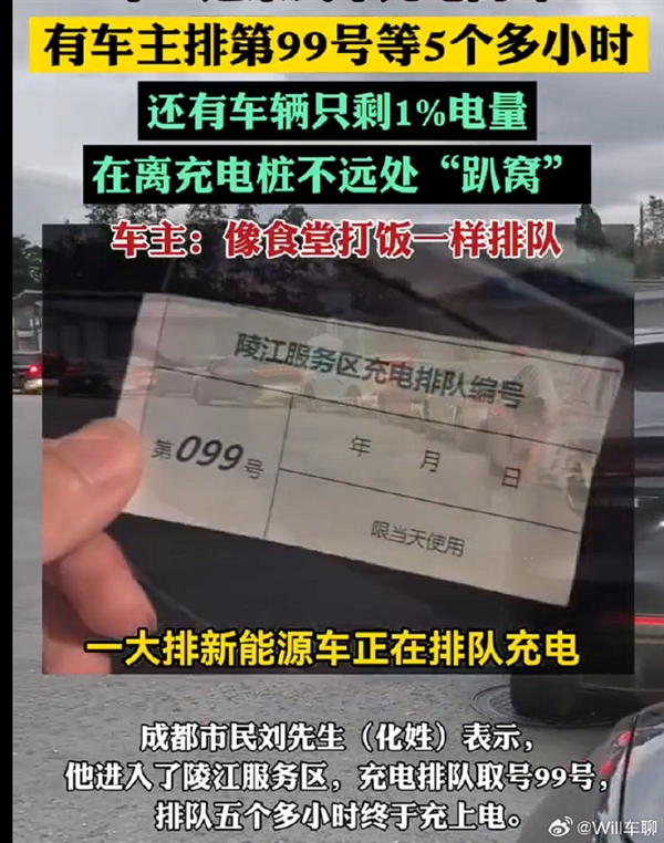 充电像排队打饭！新能源车国庆假日充电大考